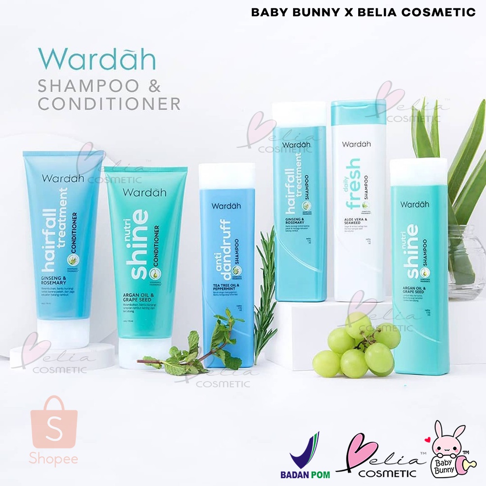 ❤ BELIA ❤ Wardah Shampoo &amp; Conditioner | Daily Fresh Hairfall Treatment Anti Dandruff Nutri Shine