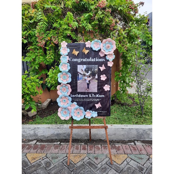 

papan bunga kertas surabaya murah - ove florist