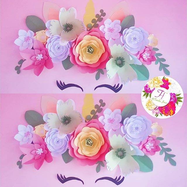 

Paper flower unicorn