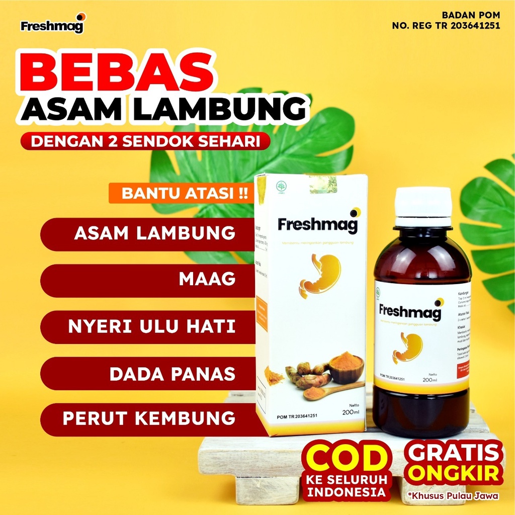 Paket Kronis Asam Lambung - 3 Botol Madu Freshmag Mag Original Atasi Maag Kronis Gerd Mual Muntah Infeksi & Tungkak Lambung Tingkatkan Nafsu Makan Isi 200ml-1