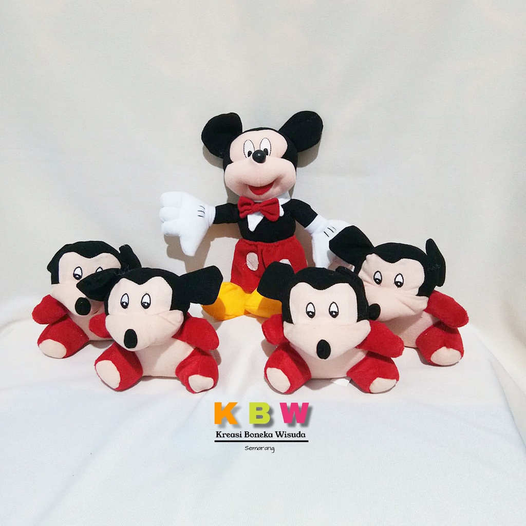 Boneka mickey mouse Beranak isi 5 boneka familly b karakter boneka karakter kartun lucu karakter kartun lucu untuk mainan anak