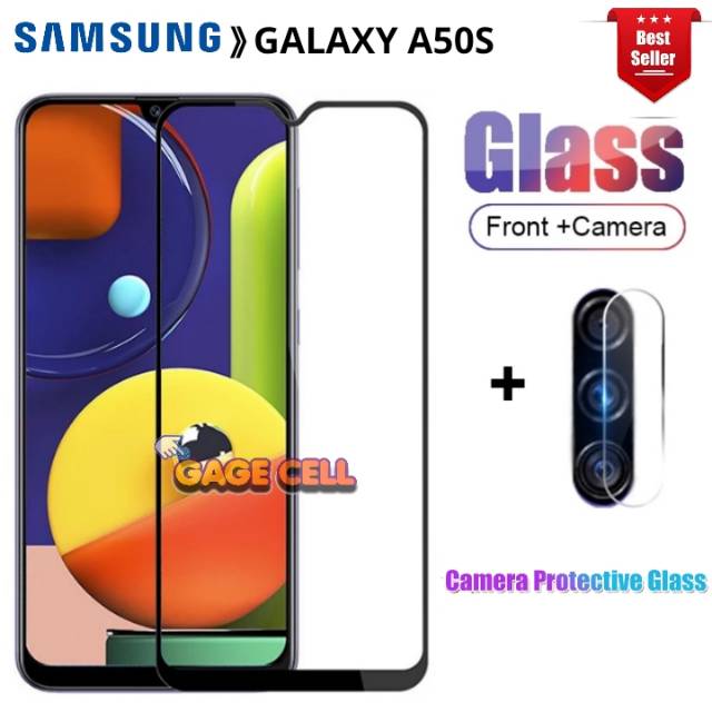 SAMSUNG A50S TG ANTI GORES LAYAR KAMERA - TEMPERED GLASS FULL COVER SAMSUNG A50S FULL LAYAR PREMIUM