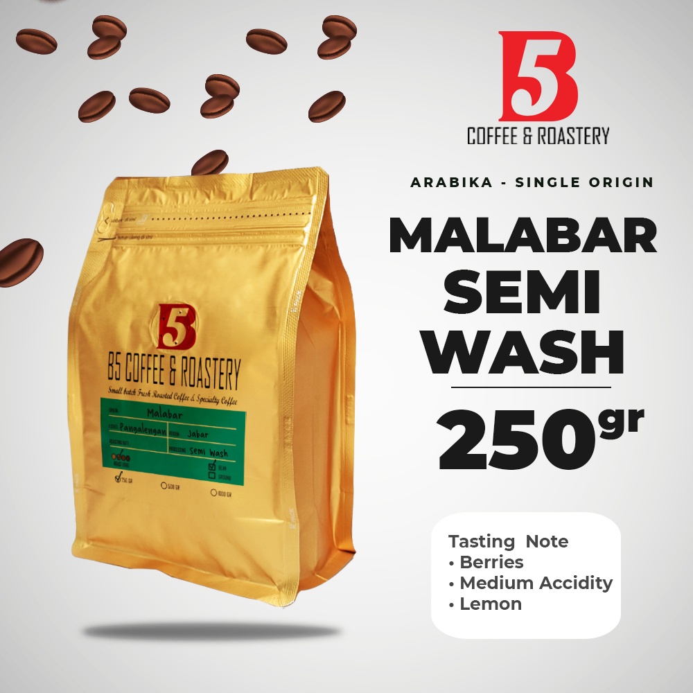 

Kopi Arabika Malabar Semi Wash | Medium Roast 250 gr | B5 Coffee