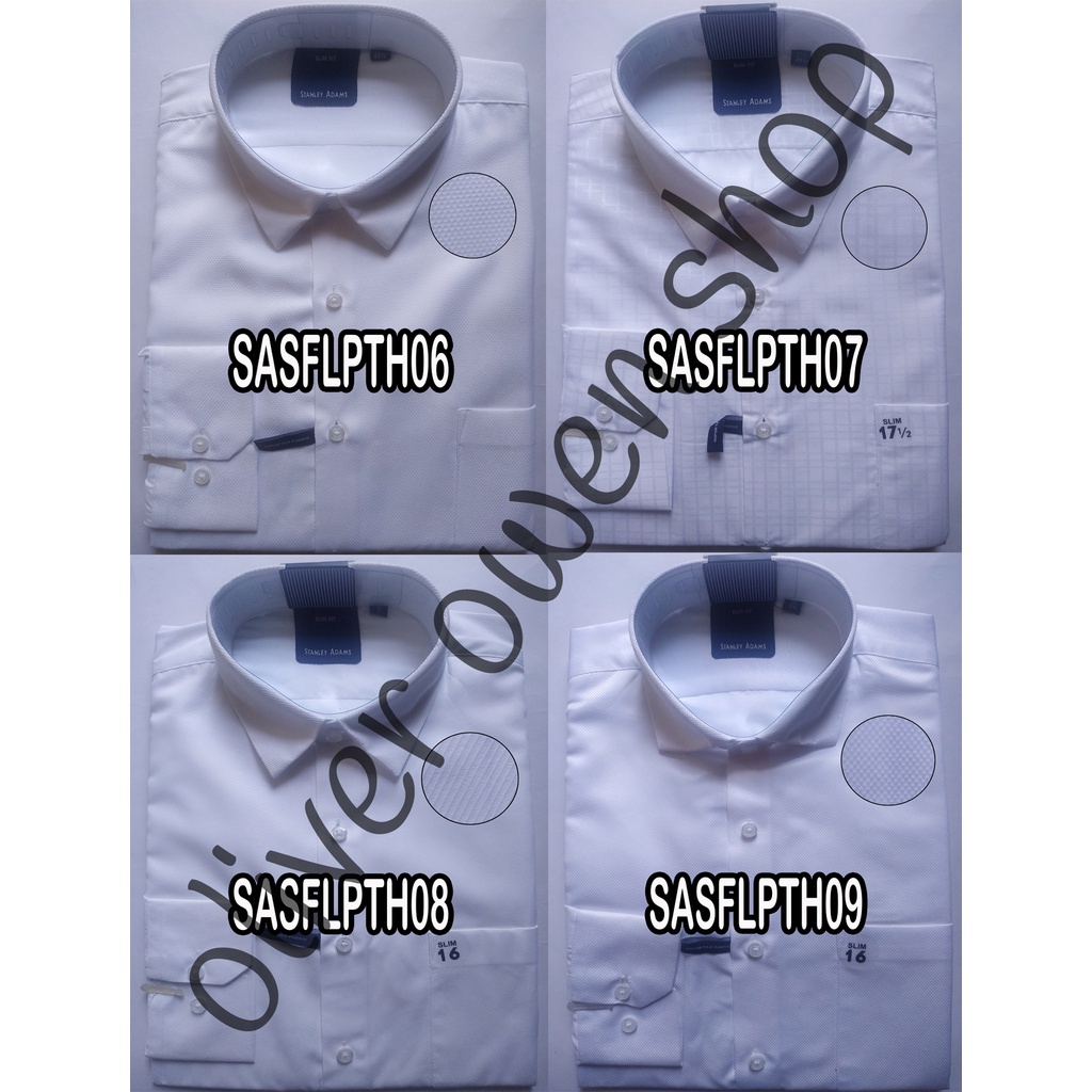 Kemeja Putih Slim Fit Lengan Panjang Merk Stanley Adams