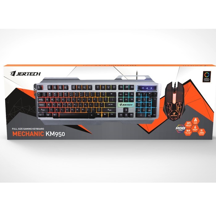 Mechanic Keyboard Gaming Jertech KM - 950 Aluminium