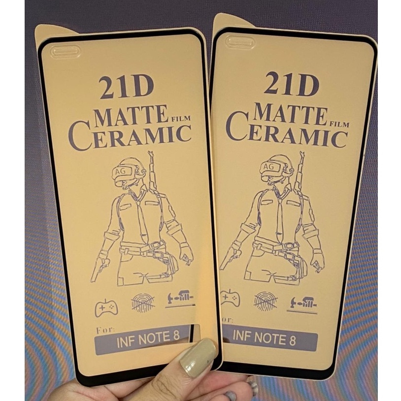 INFINIX NOTE 8 TEMPERED GLASS 21D Ceramic Matte Screen Guard Full Cover