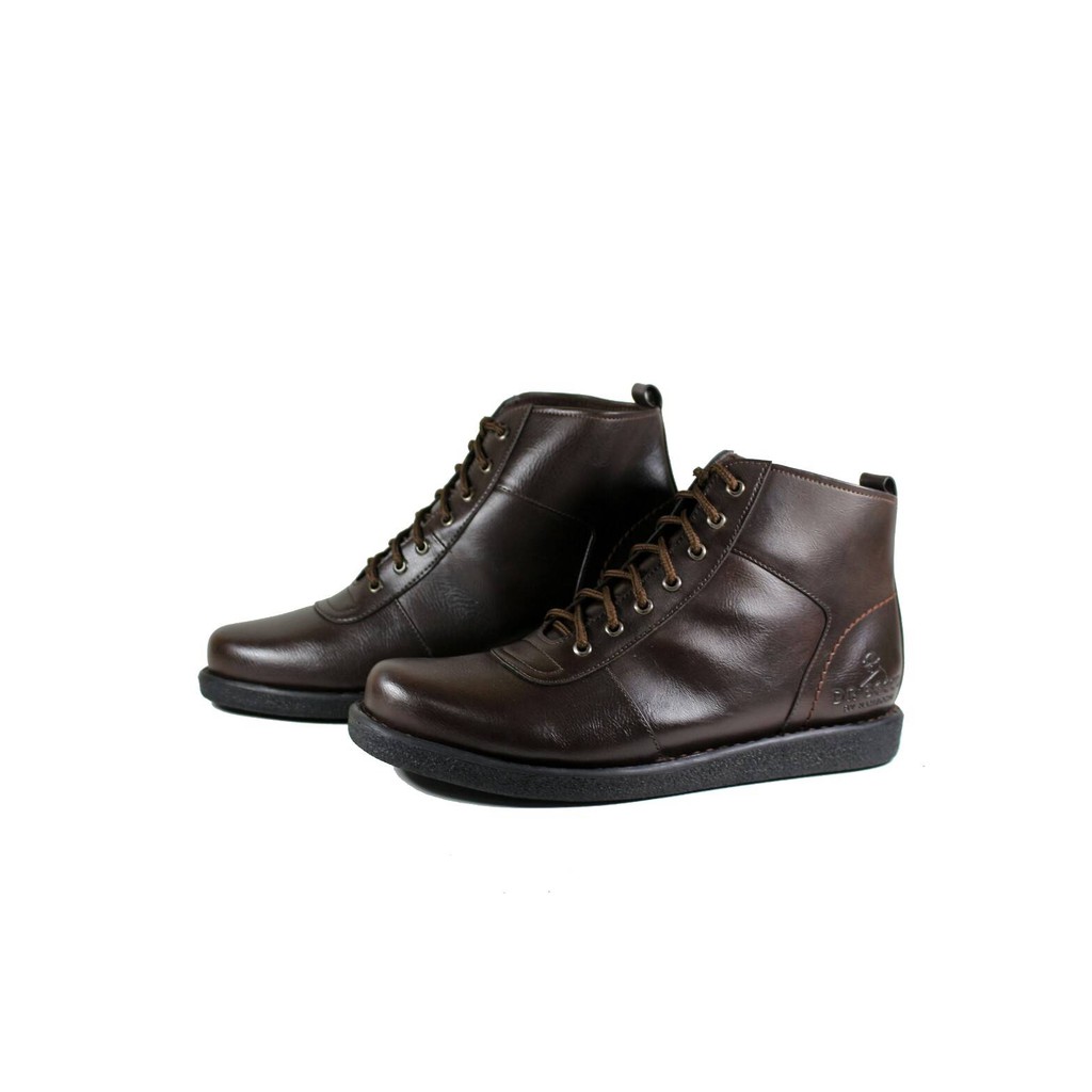Sepatu Casual Pria, DR Becco Jaguar Brown black