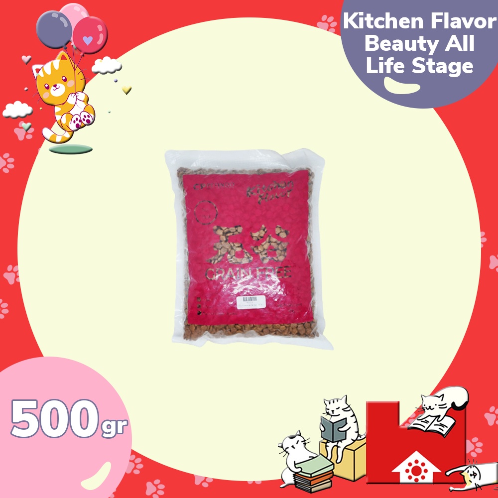 Kitchen Flavor Beauty 500gr Makanan Kucing All Life Stages 500 gr