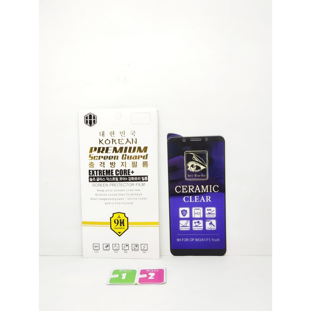 Ceramic CLEAR ANTI BLUE Oppo A83 CPH1729 5.7 inch Screen Protector Full Layar No Sidik Jari Anti Bro