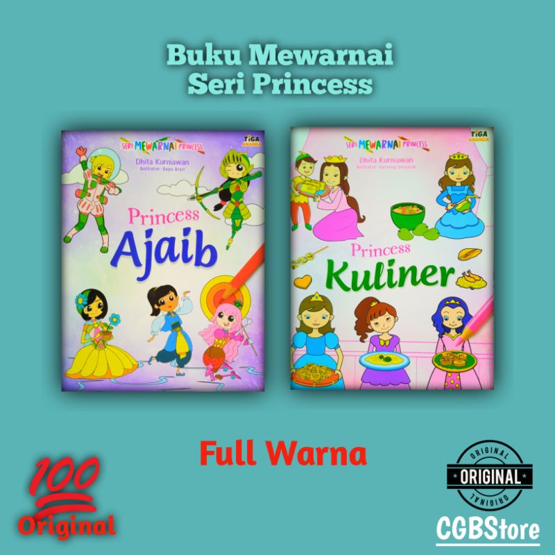 Buku Anak Buku Mewarnai Seri Princess
