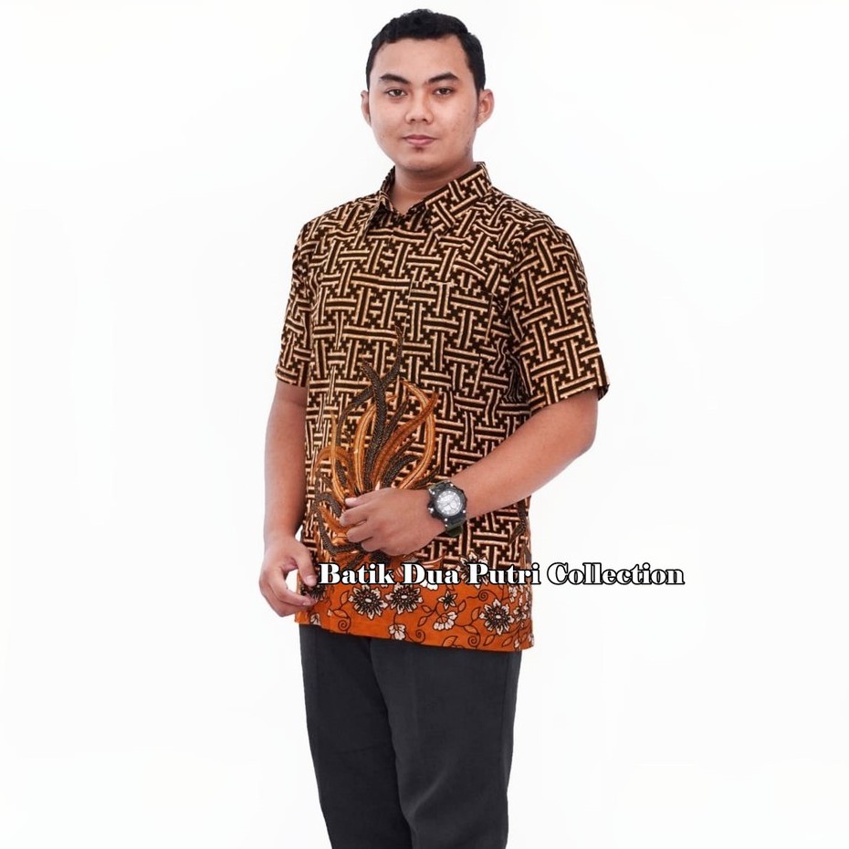 Couple Dres Batik Wanita Kemeja Pria Modern Pagar Ayu Widik Batik Dua Putri