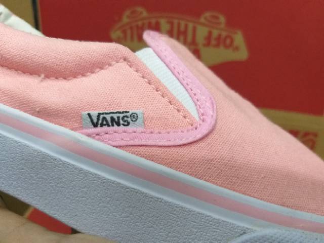 Sepatu Vans Slop Soft Pink Import USA Women Casual Kado Hadiah Kerja Kuliah Cewek Sneakers