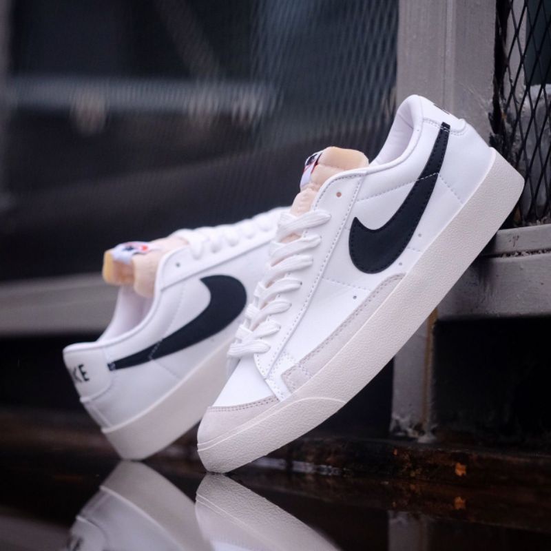 Sepatu Nike Blazzer Low 77 Vintage White Black Original OEM Sepatu Pria