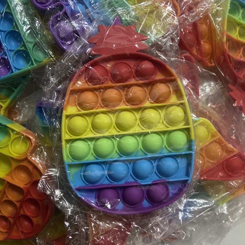 Mainan Pencet Pop It New fidget push Pop Its Round Fidget Toy Push bubble stress-Nanas