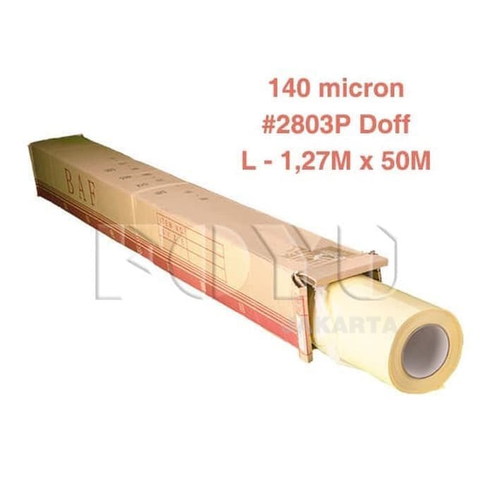 

Plastik Laminating Cold Dingin Roll 140 mic 127CM x 50M Doff 2803P