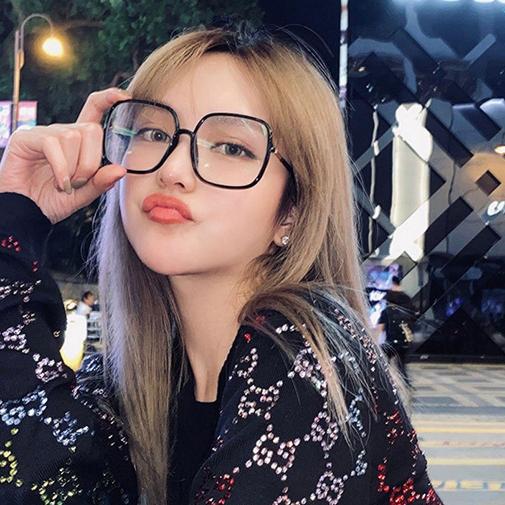 Mxbeauty Kacamata Anti-Cahaya Biru Vintage Vision Care Warna Jelly Fashion Big Square Eyewear