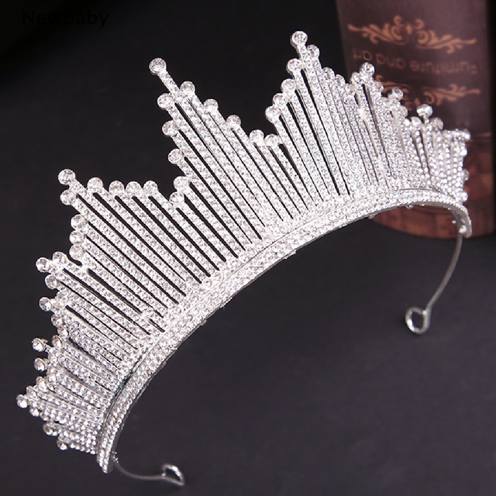 NewBaby Bridal Wedding Crystal Flower Tiara Crown Pearl Rhinestone Hair Headband Queen ID