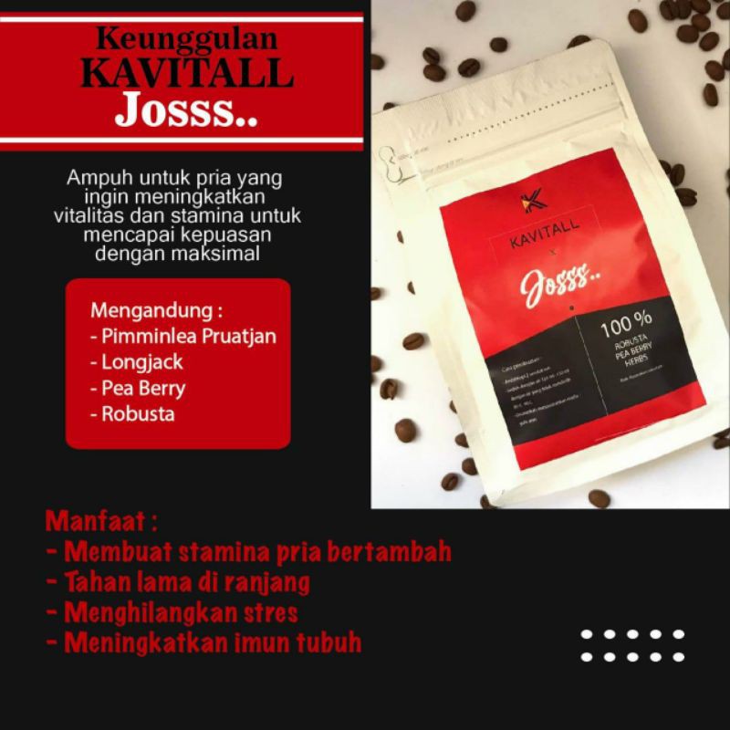 

Kopi Kavital Josss/Kopi Penambah Stamina Pria/Kopi Kuat/ Kopi Lelaki Kopi Pria