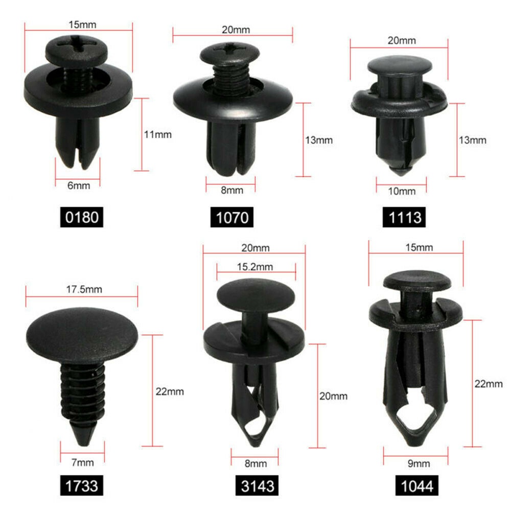 TERMURAH Baut Rivet Mobil Universal 415PCS - 190pcs plus pengungkit - Klip Kancing Plastic - Alat congkel baut rivet dashboard body motor / mobil / Alat Cungkil Dasboard Interior Mobil - Klip kancing bumper