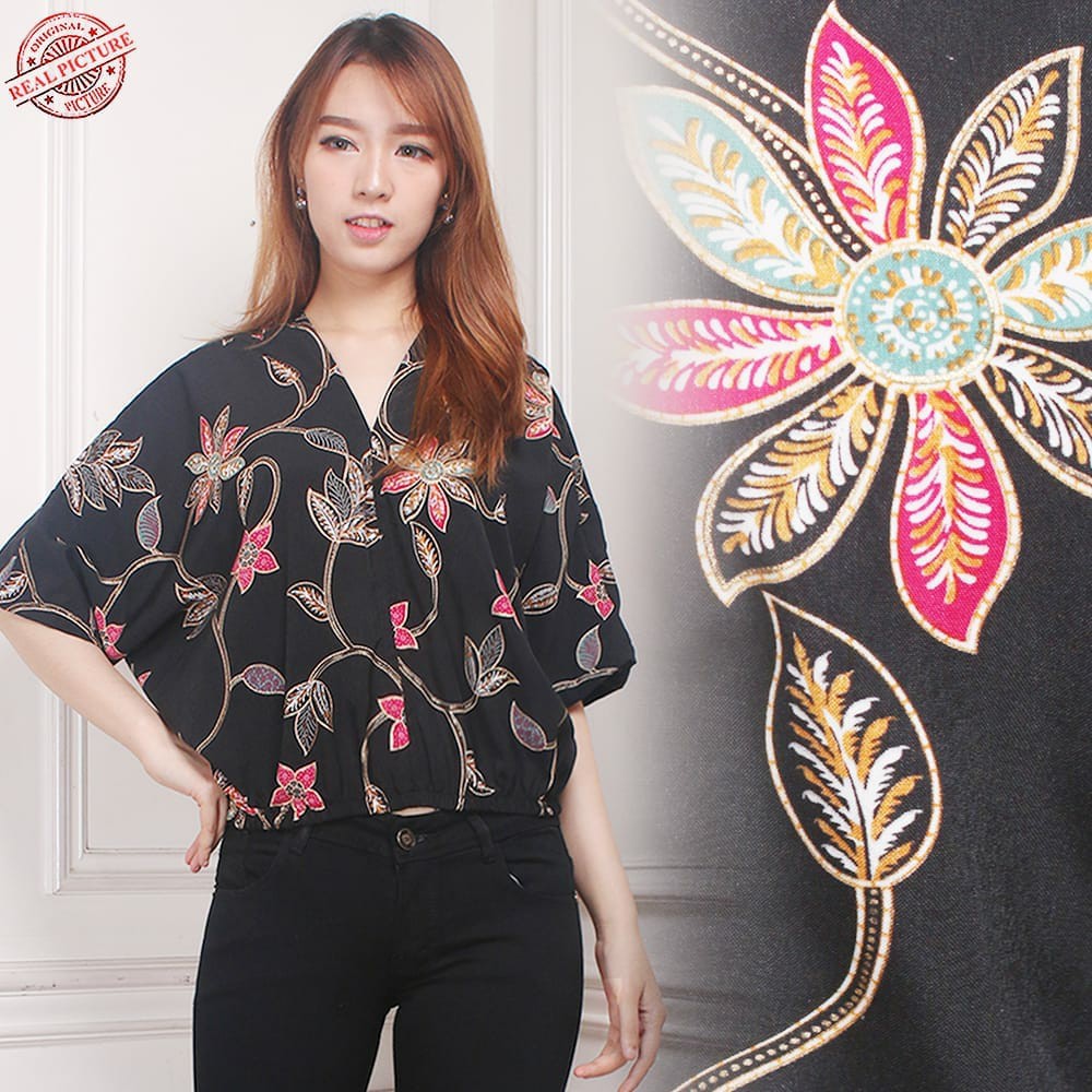 SB Collection Atasan Blouse Fika Casual Jumbo Batik Wanita