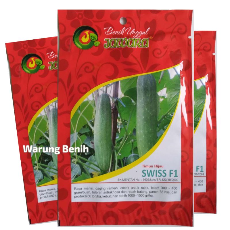 Benih Timun Hijau SWISS F1 Benih Timun Hibrida Benih Timun Bibit Timun Hijau Benih Mentimun Timun