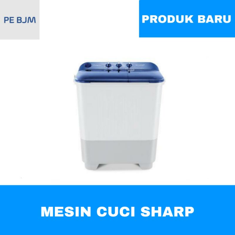 MESIN CUCI SHARP 6 KG TWIN TUB - ES-T65NT - GARANSI RESMI - KIRIM INVOICE