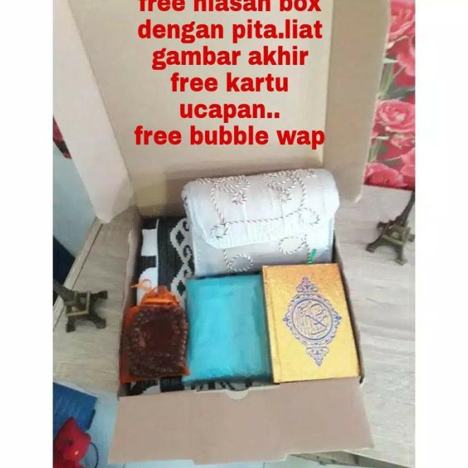 Ori&Terjamin Paket Mukena+Sajadah Turkey+Hijab+Alquran+Tasbuh Tile99