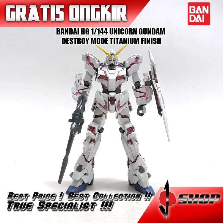 BANDAI HG 1/144 UNICORN GUNDAM DESTROY MODE TITANIUM FINISH (MINUS) LTDHG24