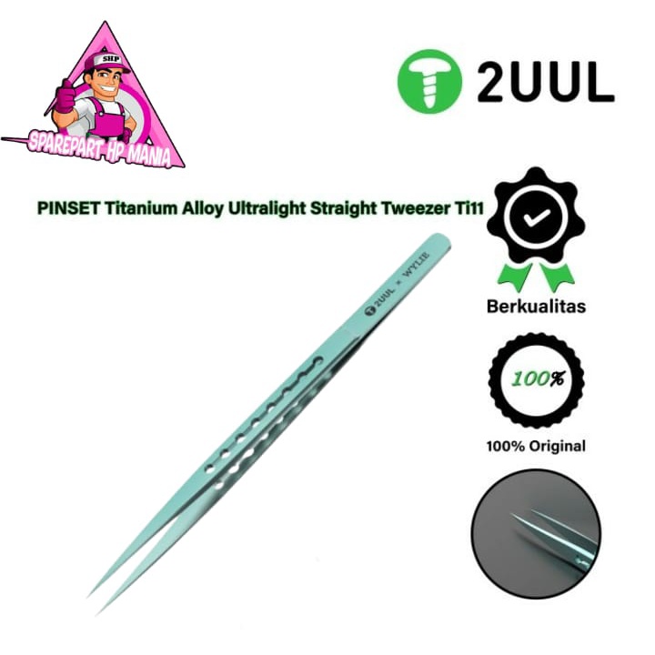 PINSET 2UUL Ti11 Ti12 TITANIUM ALLOY ULTRALIGHT STRAIGHT TWEEZER ORIGINAL