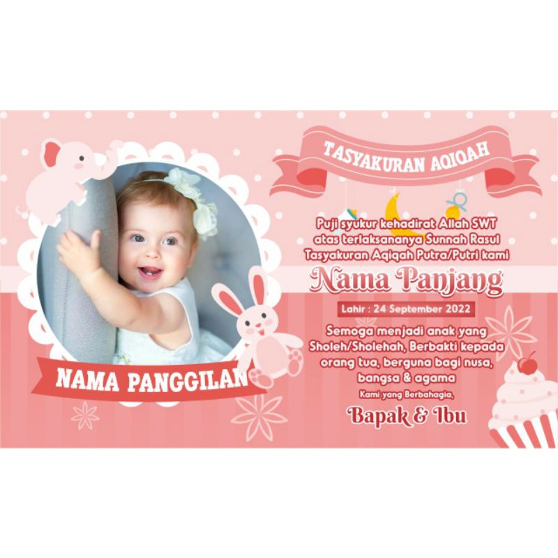 

Kartu Aqiqah Sticker aqiqah tasyakuran aqiqah kartu syukuran bayi
