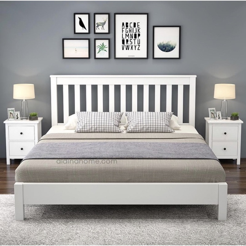 tempat tidur atau ranjang dipan putih duco 160 x 200