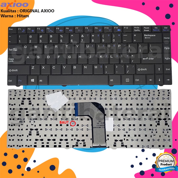 Keyboard Laptop Notebook Axioo HNM hitam