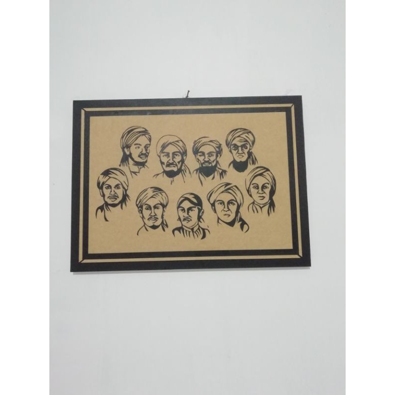 PAJANGAN POTO WALI SONGO HIASAN DINDING