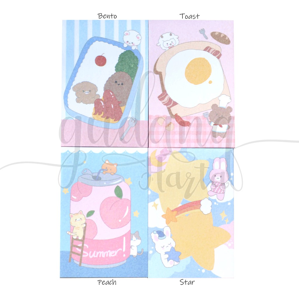 

Sticky Notes Summer Bento Memo DIY Scrapbook Lucu Unik GC 301355