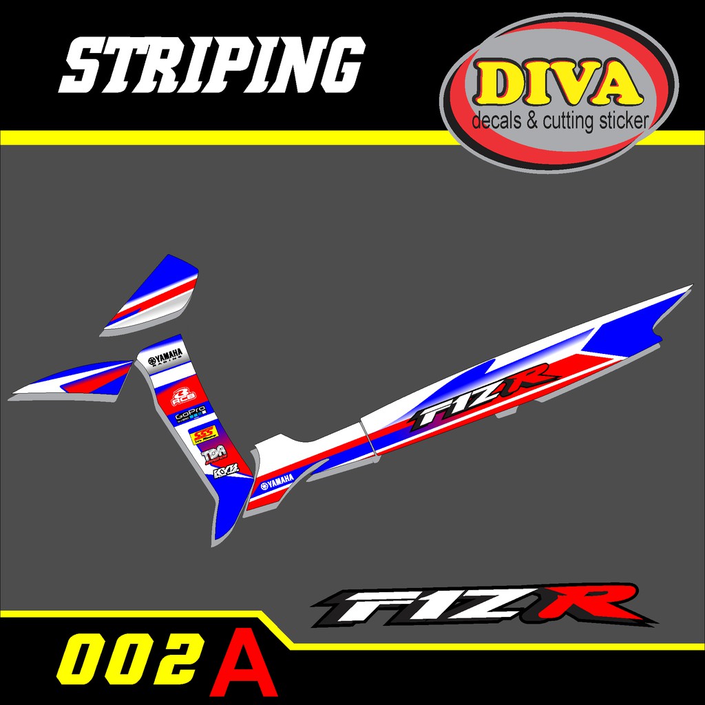 Striping Lis F1ZR - Stiker Variasi F1ZR Lis Variasi Racing Line  - 002