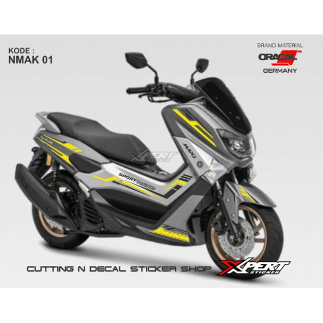 Sticker Nmax Abuabu Warna Hitam Kuning Shopee Indonesia