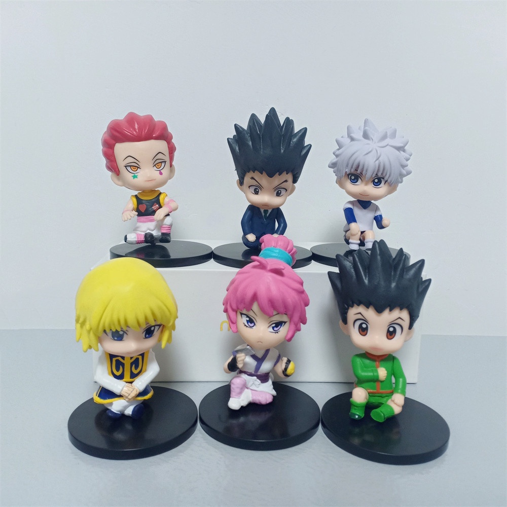 Figure Hunter x Hunter Anime Figure Killua Hisoka Gon Set isi 6 Duduk