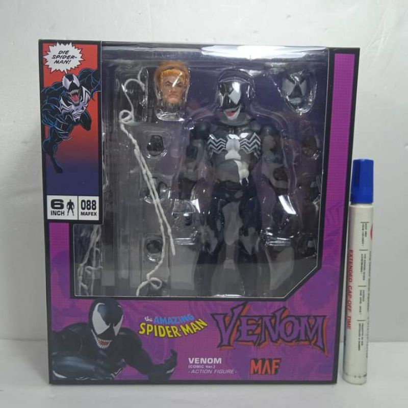 mainan mafex action figureMafex venomthe amazing spiderman seriestinggi sekitar 6 inchartikulasi det