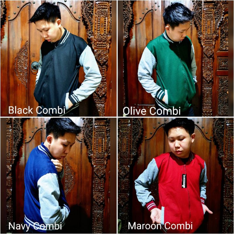 Sweater Sporty Varsity Baseball Strip Combi Unisex M-XXXL Best Seller