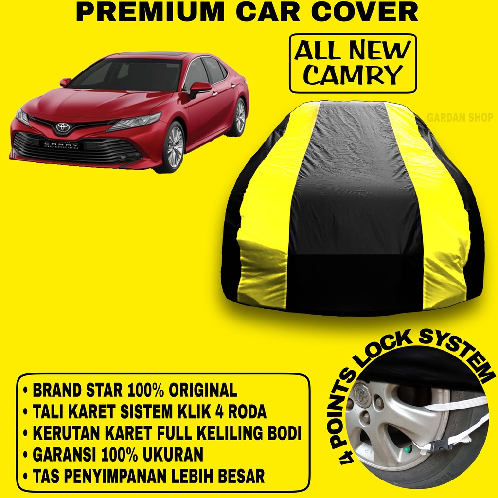 Body Cover ALL NEW CAMRY Sarung Strip KUNING Penutup Pelindung Bodi Mobil All New Camry PREMIUM