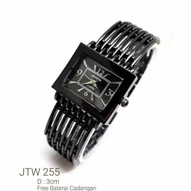 Original Jam Tangan Wanita Geneva Sisir Rantai Steel Premium Kekinian
