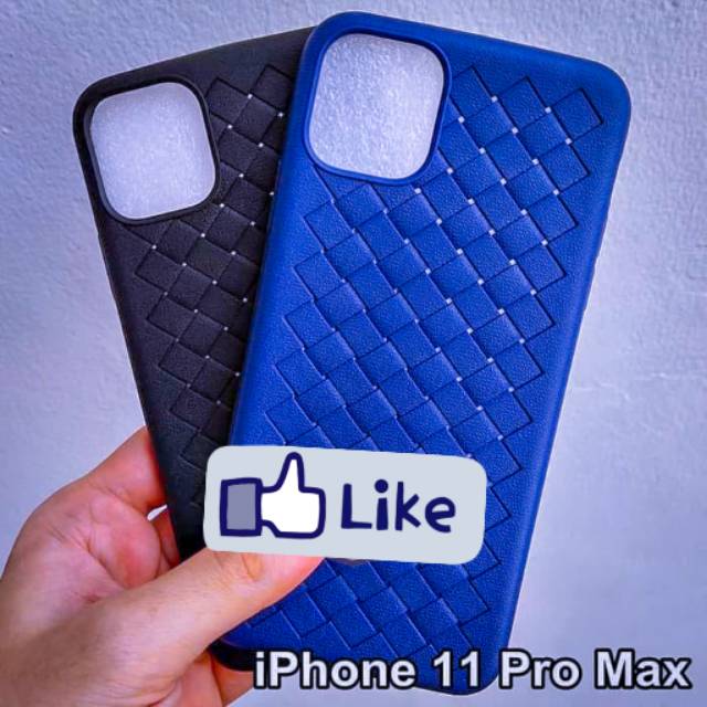 CASE iPhone 11 Pro Max WOVAN leather texture ULTRA SLIM soft case