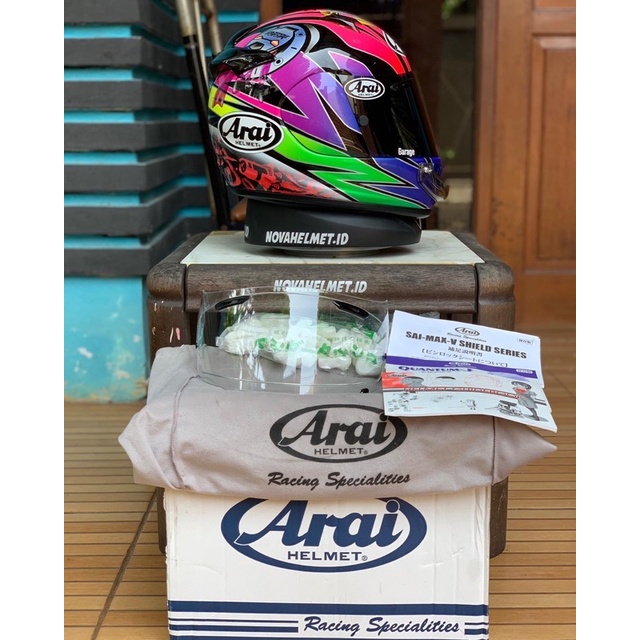 ARAI QUANTUM J SAKATA BOMB HELM FULLFACE SECOND MURAH BEKAS