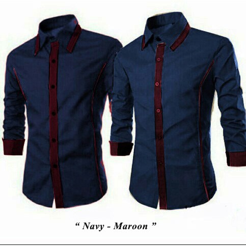 [ FOTO ASLI JANE COLLECTION ] Kemeja Casual Formal Kerja Pria M L XL list garis polos Roger alonzo