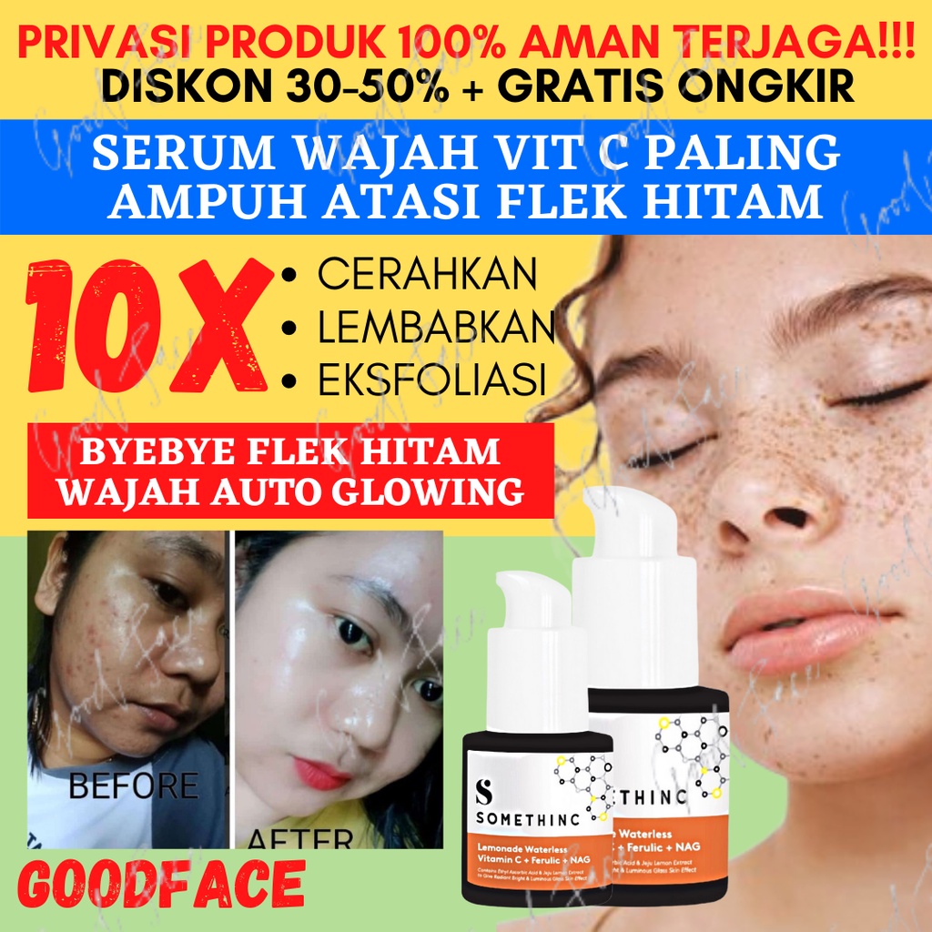 Serum Flek Hitam SOMETHINC Lemonade Waterless Vitamin C+Ferulic+NAG Perawatan Wajah