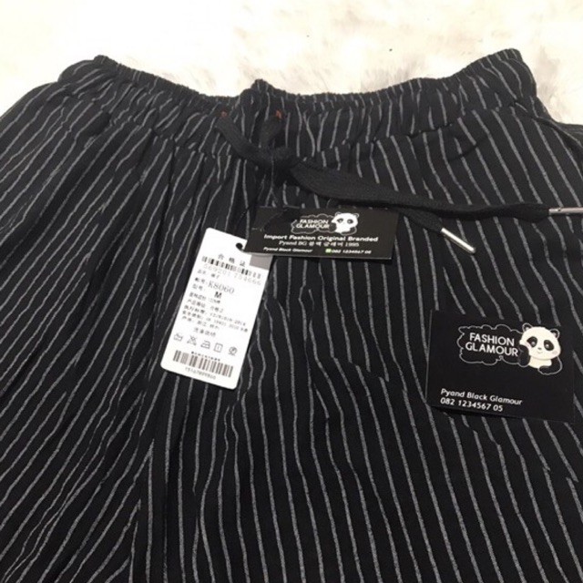 CELANA HAREM LONGGAR IMPORT 3/4 PRIA WANITA JEPANG STRIPED GARIS HARAJUKU ORIGINAL BIG SIZE M-3XL