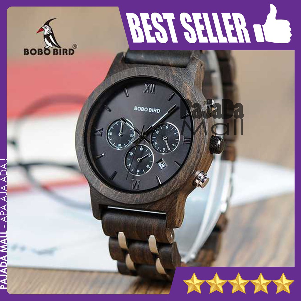 Jam Tangan Kayu Analog Pria - Jam Tangan Pria Bahan Kayu Unik