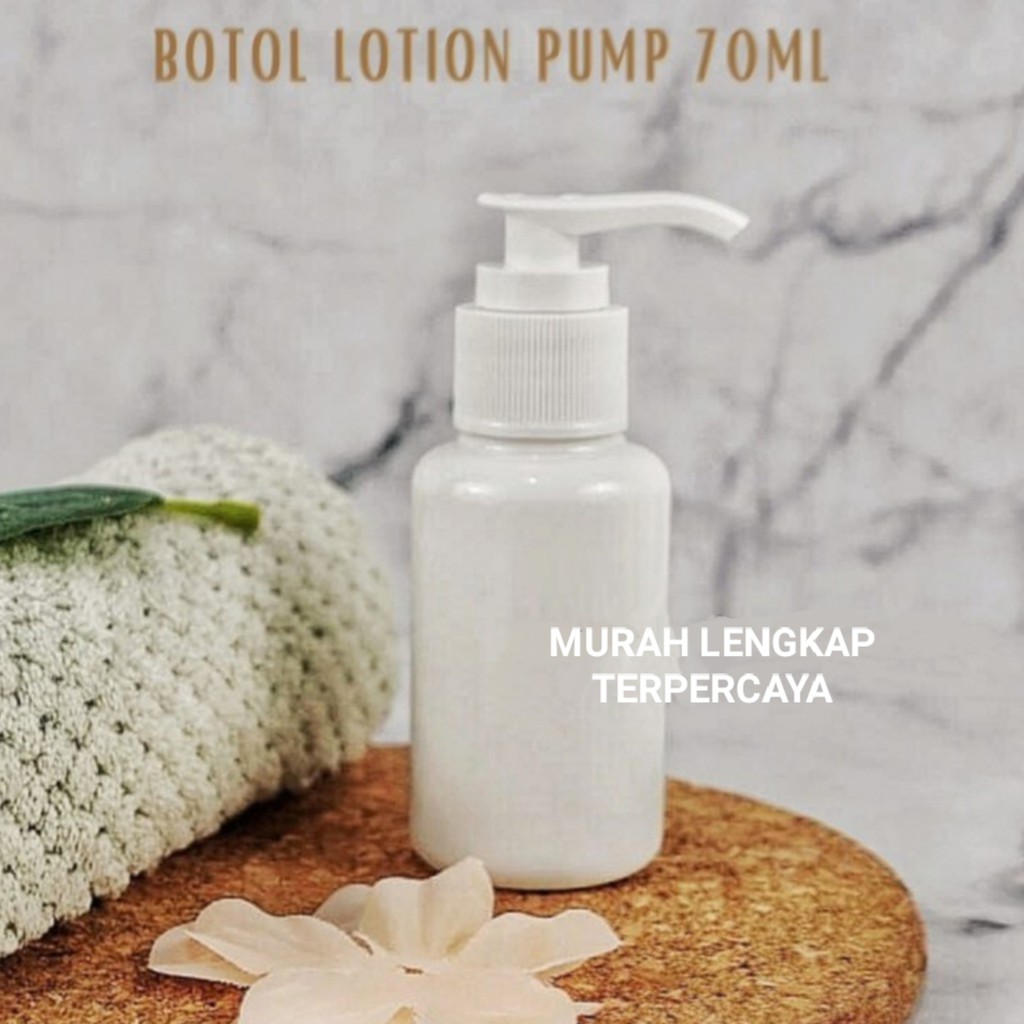 BOTOL PUMP 70ML/BOTOL TUBULAR PET 70ML PUTIH LOTION PUMP LOTION PUMP