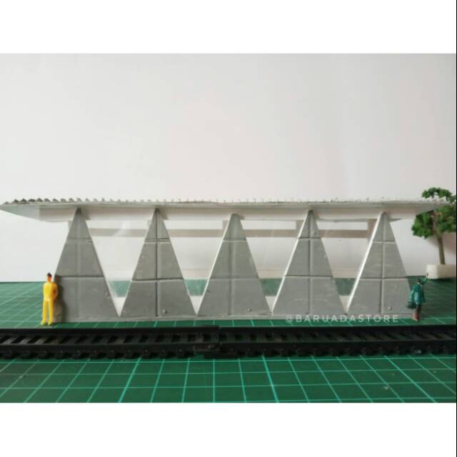 Miniatur Stasiun Peron Kereta Api KRL