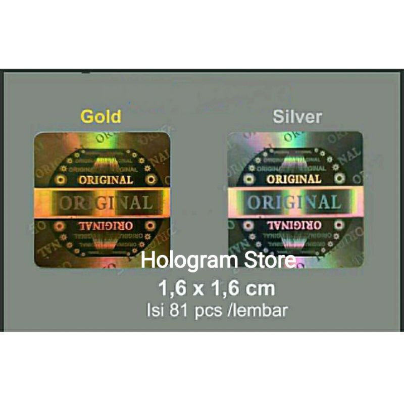 

Stiker hologram original 'square'
